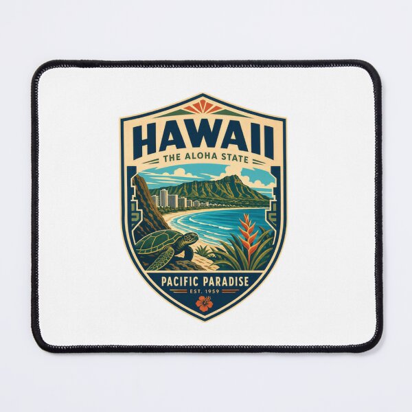 Item preview, Hawaii The Aloha State Pacific Paradise Est. 1959 Island Vacation Traveler designed and sold by Simsimah26Parks.