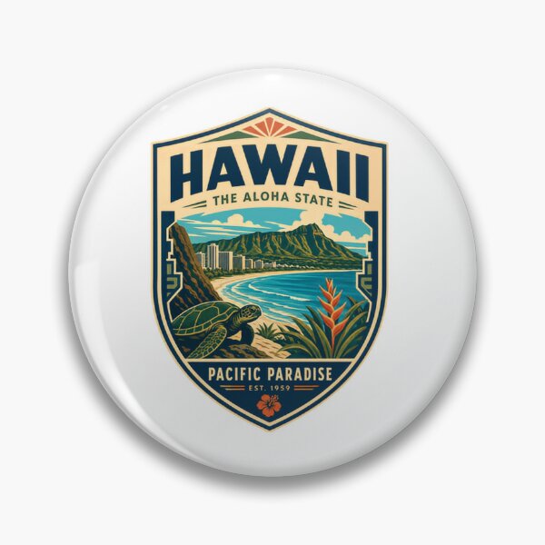 Item preview, Hawaii The Aloha State Pacific Paradise Est. 1959 Island Vacation Traveler designed and sold by Simsimah26Parks.