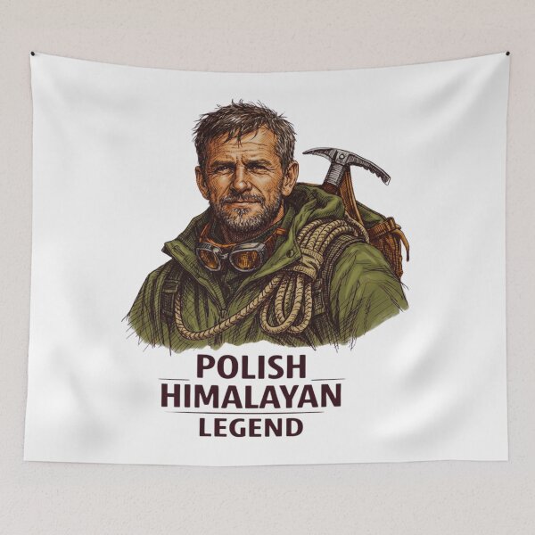 Item preview, Polish Himalayan Legend Vintage Mountaineering Art designed and sold by GabeMountainArt.