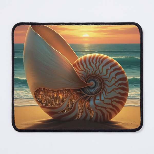 Item preview, Nautilus Shell Coastal City Sunset designed and sold by Michaelragheb.