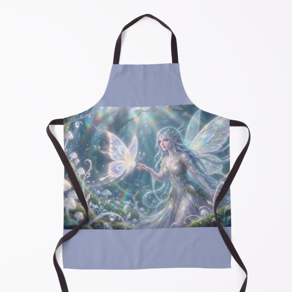 Item preview, Enchanted Opalite Fairy with Glowing Butterfly - Magical Fantasy Art designed and sold by Ditstyle.