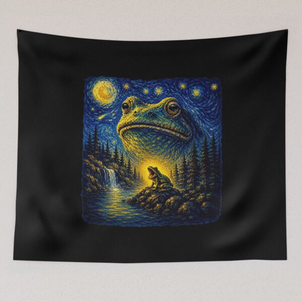Item preview, Frog Howling to Moon Frogs Howl at The Moon Parody Meme designed and sold by Abirtom.