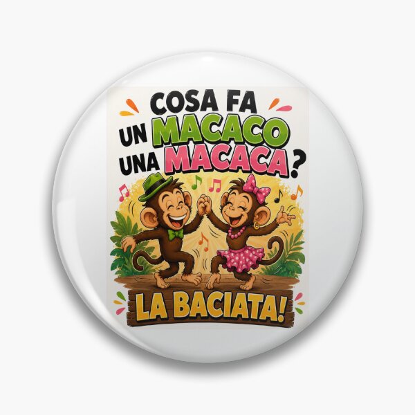 Item preview, Funny Dancing Monkeys – Macaco & Macaca Cartoon Joke designed and sold by RipantinaFantasy .