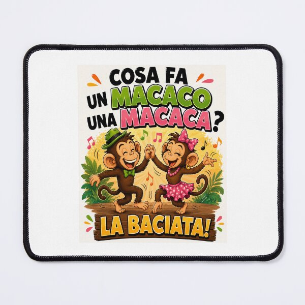 Item preview, Funny Dancing Monkeys – Macaco & Macaca Cartoon Joke designed and sold by RipantinaFantasy .
