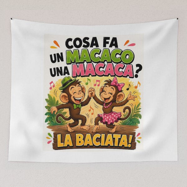 Item preview, Funny Dancing Monkeys – Macaco & Macaca Cartoon Joke designed and sold by RipantinaFantasy .