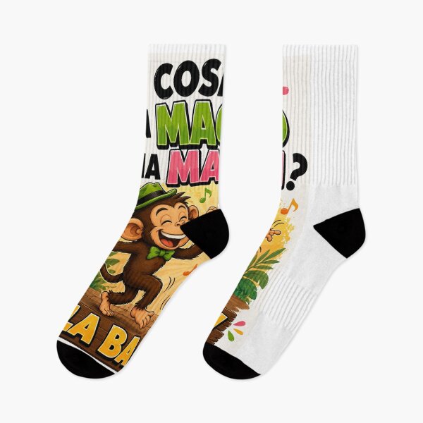 Item preview, Funny Dancing Monkeys – Macaco & Macaca Cartoon Joke designed and sold by RipantinaFantasy .