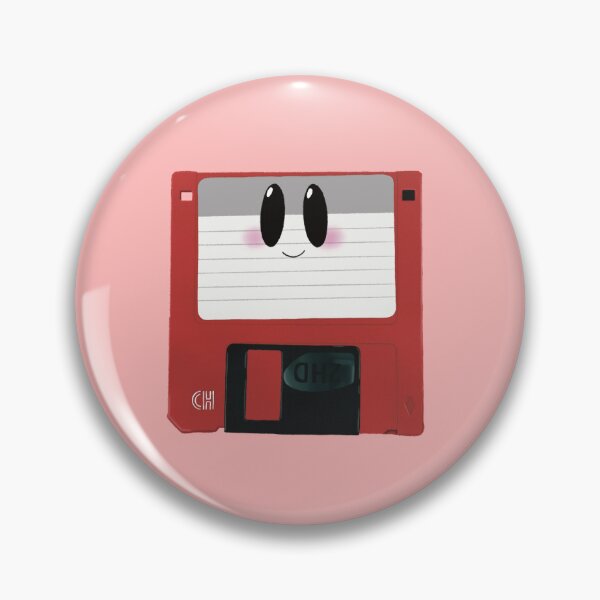 Item preview, Cute 1990s Aesthetic Red Floppy Disc Drawing designed and sold by Designs By Amber.