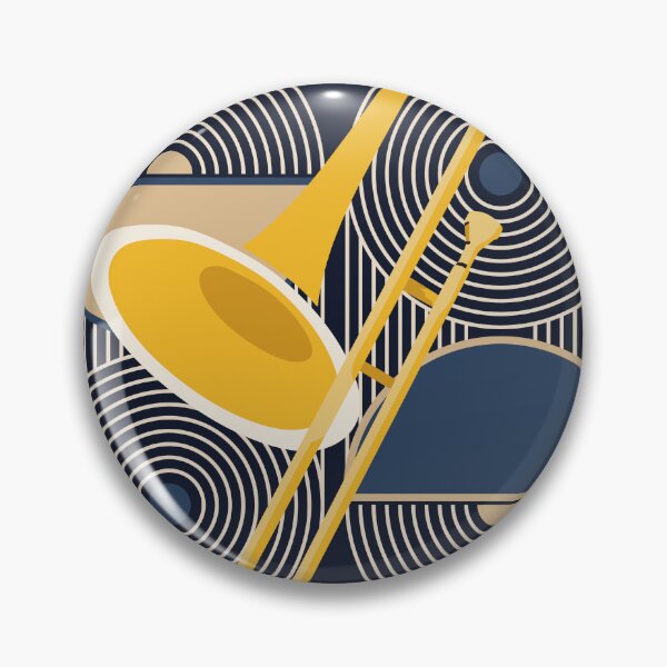 Item preview, Bauhaus Trombone Art | Minimalist Brass Instrument Print | Mid-Century Modern Jazz Print | Geometric Music Decor designed and sold by Studio pod Burom.