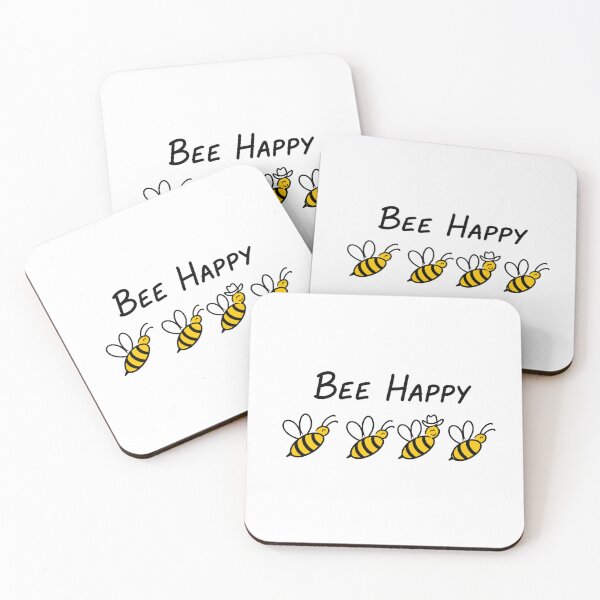 Item preview, Bee Happy Cute Bumble Bee Pun T-Shirt designed and sold by Mossgiel Rd.