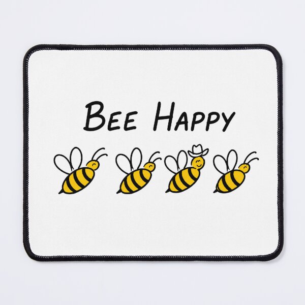 Item preview, Bee Happy Cute Bumble Bee Pun T-Shirt designed and sold by Mossgiel Rd.
