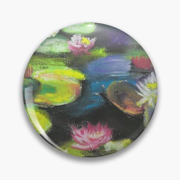 Item preview, Water lily painting inspired by Claude Monet designed and sold by nuriart.