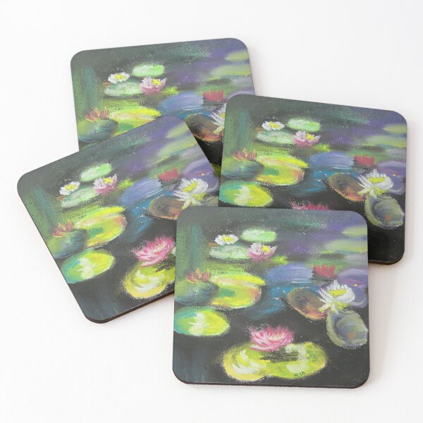 Item preview, Water lily painting inspired by Claude Monet designed and sold by nuriart.