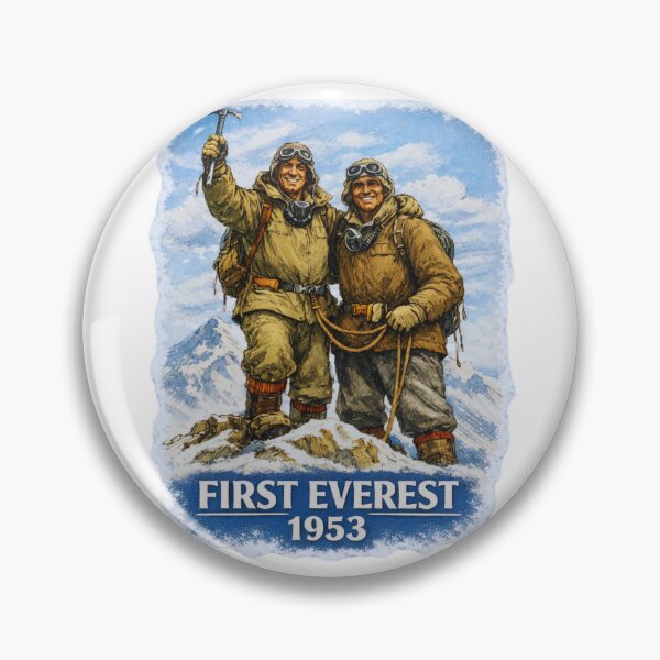 Item preview, First Everest Ascent 1953 Vintage Mountaineering Design designed and sold by GabeMountainArt.