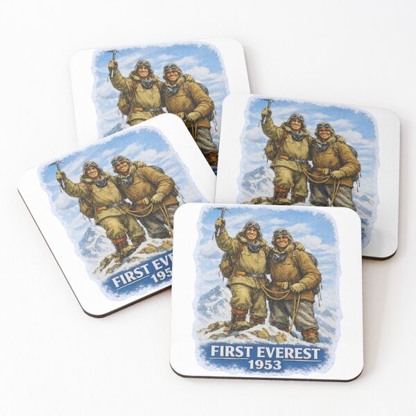 Item preview, First Everest Ascent 1953 Vintage Mountaineering Design designed and sold by GabeMountainArt.