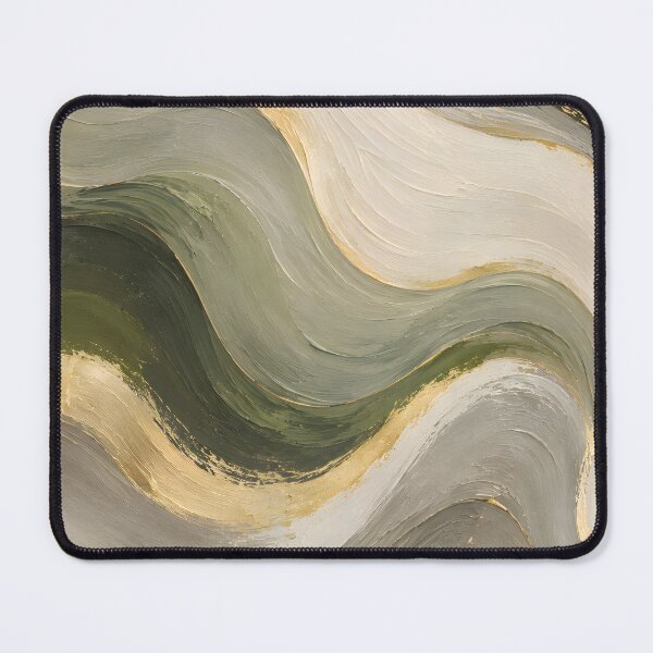 Item preview, Sage Green Gold Abstract Waves designed and sold by hutofdesigns.