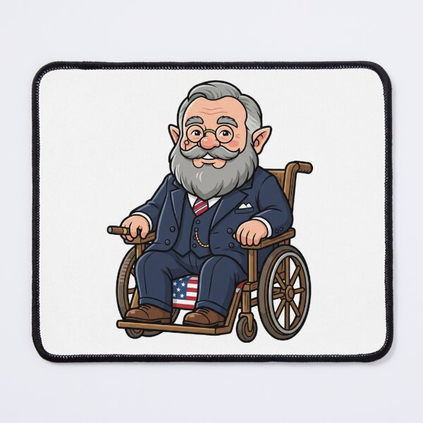 Item preview, President Franklin D Roosevelt Wheelchair Gnome designed and sold by Bad-Decisions-Designs.