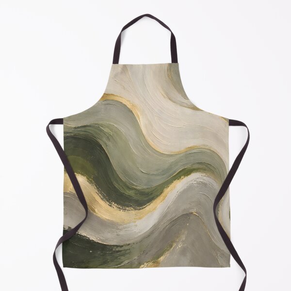 Item preview, Sage Green Gold Abstract Waves designed and sold by hutofdesigns.