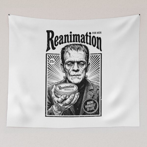 Item preview, Frankenstein Reanimation Halloween Vintage Ad Monster designed and sold by GrandeDuc.