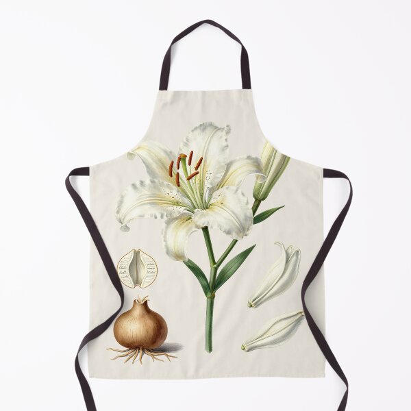 Item preview, Antique White Lily Botanical Plate | Vintage Scientific Flower Illustration designed and sold by Origamoart.