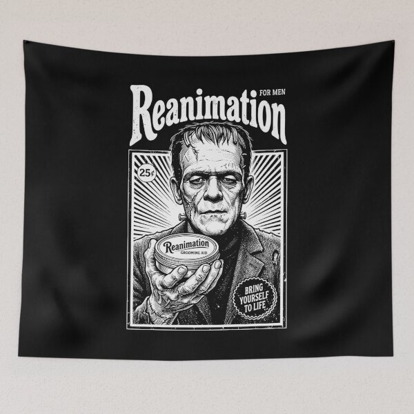 Item preview, Frankenstein Reanimation Halloween Vintage Ad Monster designed and sold by GrandeDuc.