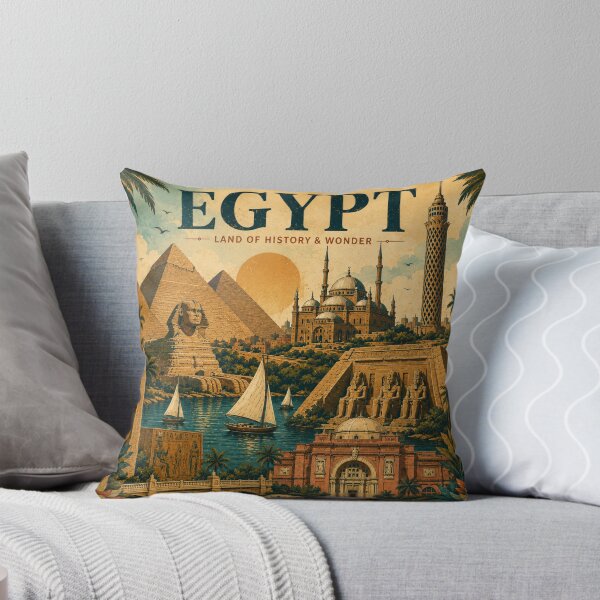 Item preview, Egypt Land of History and Wonder Travel Poster designed and sold by LaylaArtStudio.