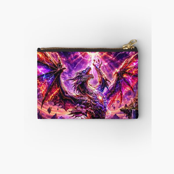 Item preview, Cosmic Storm Dragon – Purple Lightning Fantasy Dragon Design designed and sold by DrakariArt.
