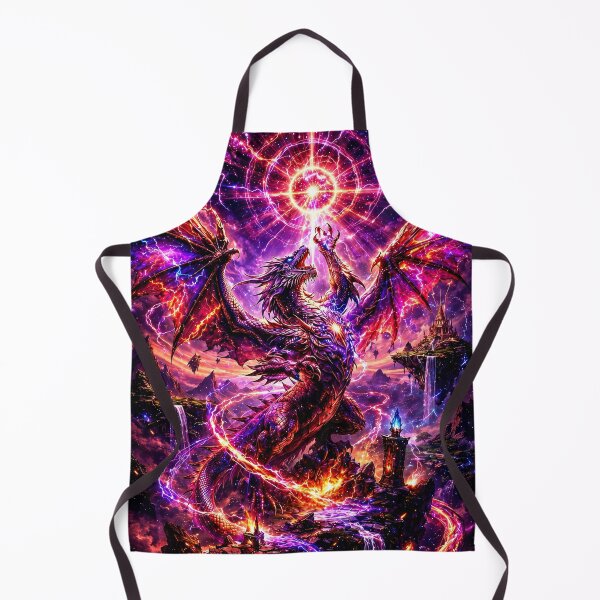 Item preview, Cosmic Storm Dragon – Purple Lightning Fantasy Dragon Design designed and sold by DrakariArt.
