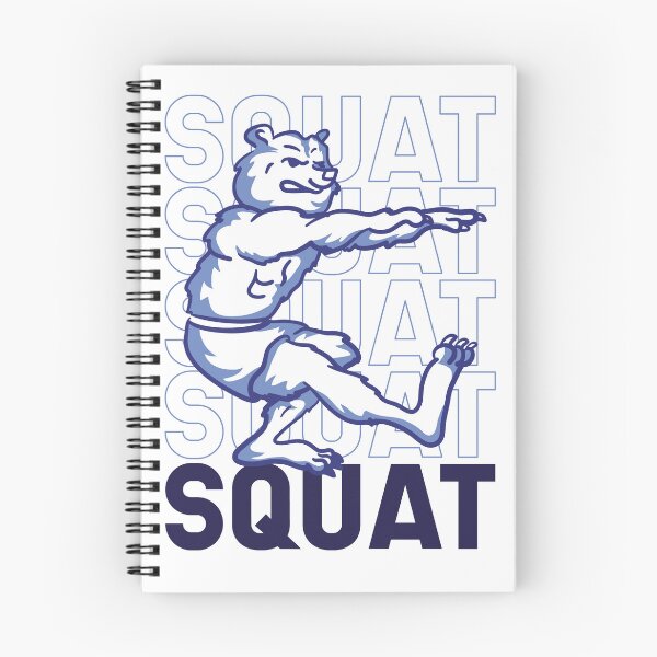 Item preview, Funny Pistol Squat Bear Retro Leg Day Gym Typography designed and sold by Hilal-Studio.