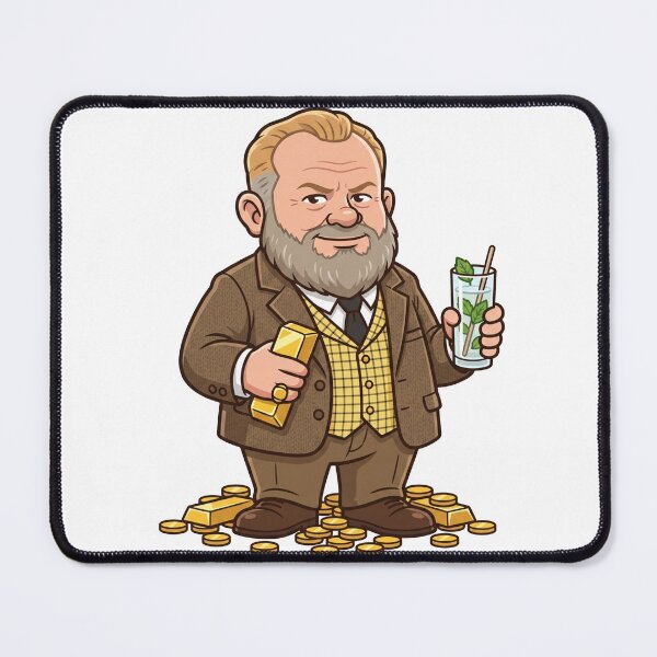 Item preview, Auric Goldfinger Mastermind Garden Gnome designed and sold by Bad-Decisions-Designs.
