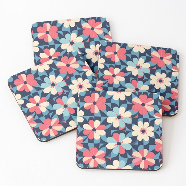 Item preview, Blue and pink floral pattern designed and sold by Chi261.