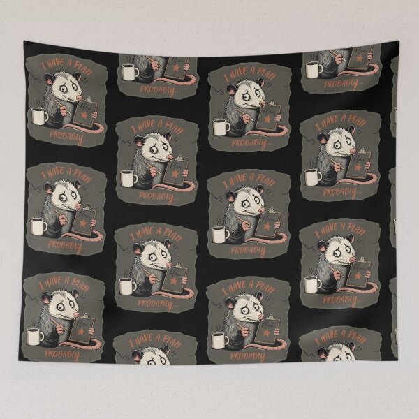 Item preview, I Have a Plan Probably Funny ADHD Possum Design designed and sold by T-version.