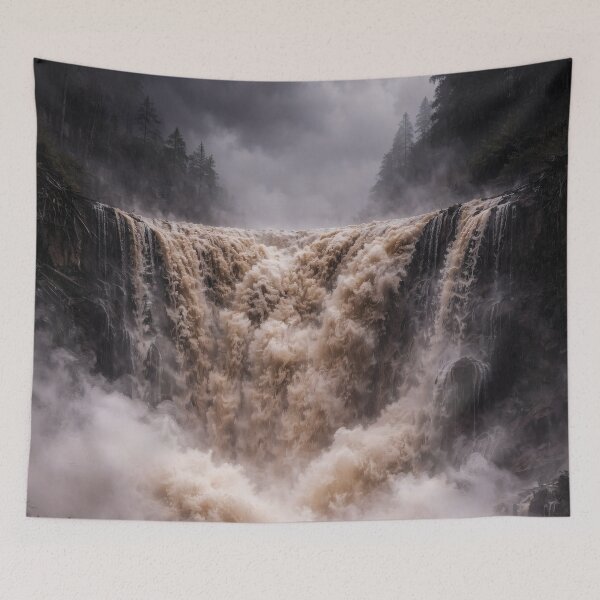 Item preview, Powerful Waterfall Storm – Dramatic Nature designed and sold by Yomere.