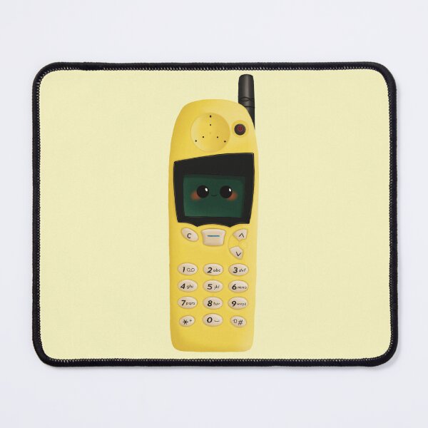 Item preview, Kawaii Yellow Retro Brick Mobile Phone Art designed and sold by Designs By Amber.