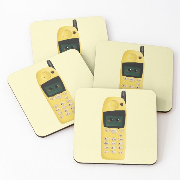 Item preview, Kawaii Yellow Retro Brick Mobile Phone Art designed and sold by Designs By Amber.