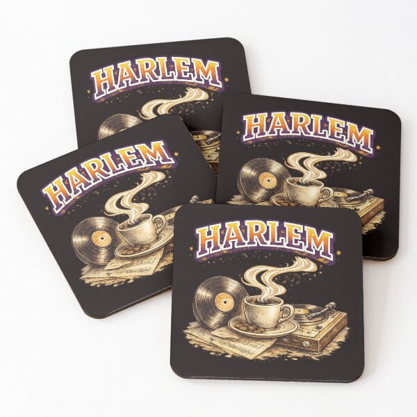 Item preview, Harlem Vinyl & Coffee Vintage Retro Illustration designed and sold by Tadeusz1.