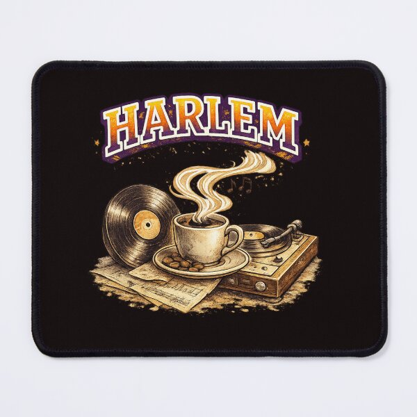 Item preview, Harlem Vinyl & Coffee Vintage Retro Illustration designed and sold by Tadeusz1.