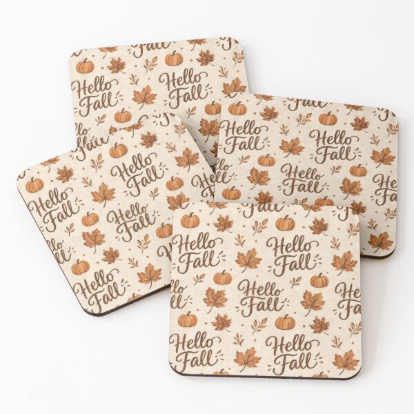 Item preview, Hello Fall Maple Leaf Autumn Typography designed and sold by Yellowriversss.