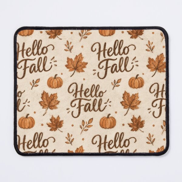 Item preview, Hello Fall Maple Leaf Autumn Typography designed and sold by Yellowriversss.