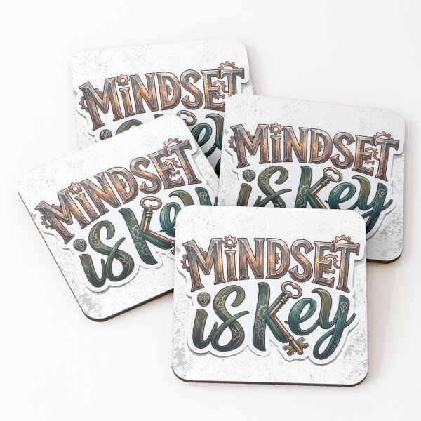 Item preview, Mindset Is Key Motivational Sticker | Positive Mindset Typography Success Quote Design designed and sold by MAStrends.