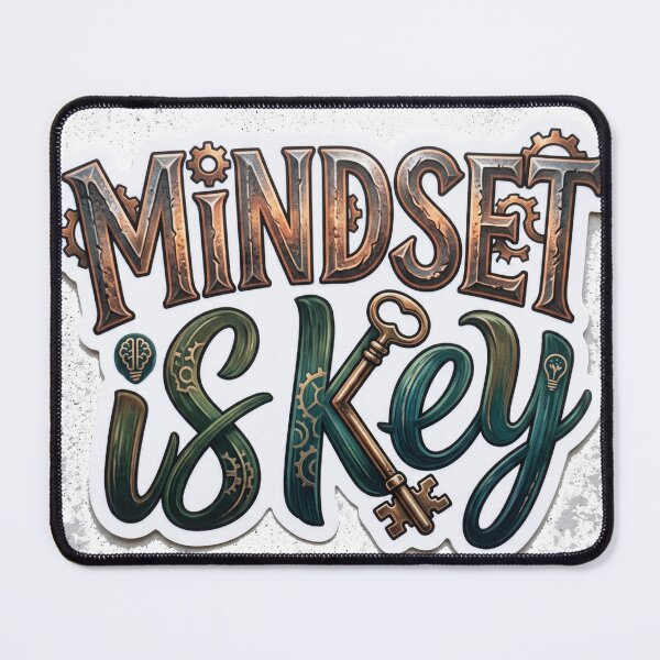 Item preview, Mindset Is Key Motivational Sticker | Positive Mindset Typography Success Quote Design designed and sold by MAStrends.