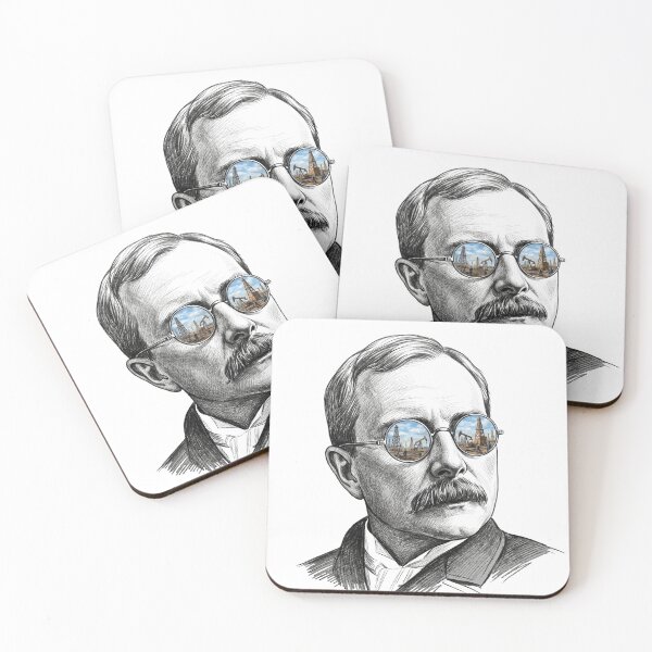 Item preview, John D Rockefeller Industrialist Shades Reflection designed and sold by Bad-Decisions-Designs.