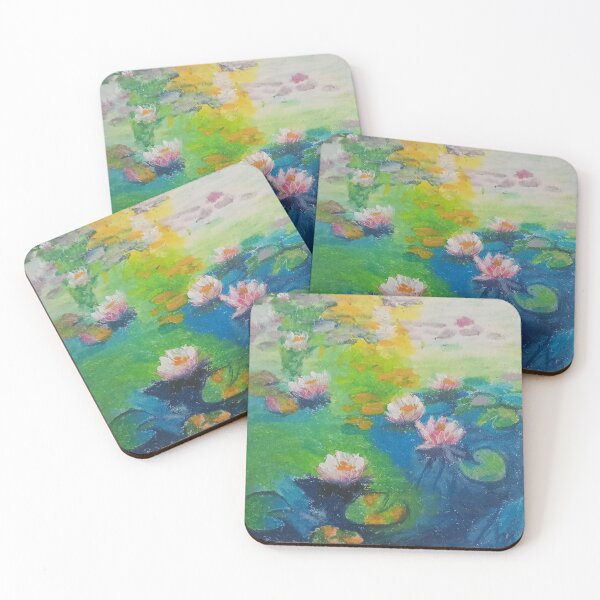 Item preview, Water lilies inspired by Claude Monet designed and sold by nuriart.