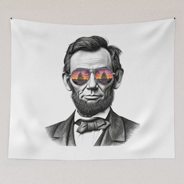 Item preview, President Abraham Lincoln Capitol Shades Reflection designed and sold by Bad-Decisions-Designs.