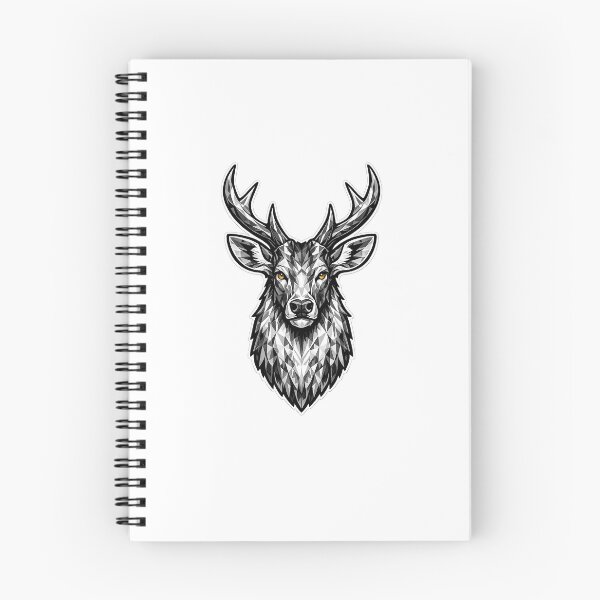 Item preview, Geometric Sambar Deer Head | Low Poly Wildlife Vector Sticker designed and sold by DesertInkArt.