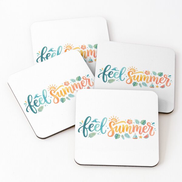 Item preview, Feel Summer Watercolor Typography - Tropical Beach & Ocean Vibes designed and sold by Wild-way Art.