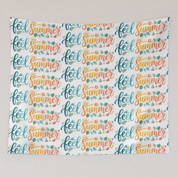 Item preview, Feel Summer Watercolor Typography - Tropical Beach & Ocean Vibes designed and sold by Wild-way Art.