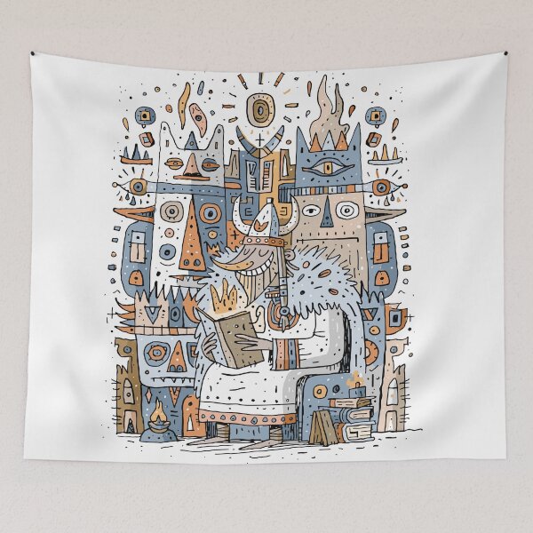 Item preview, Mythic Storyteller Reads Ancient Lore - Folk Art designed and sold by Romgora.