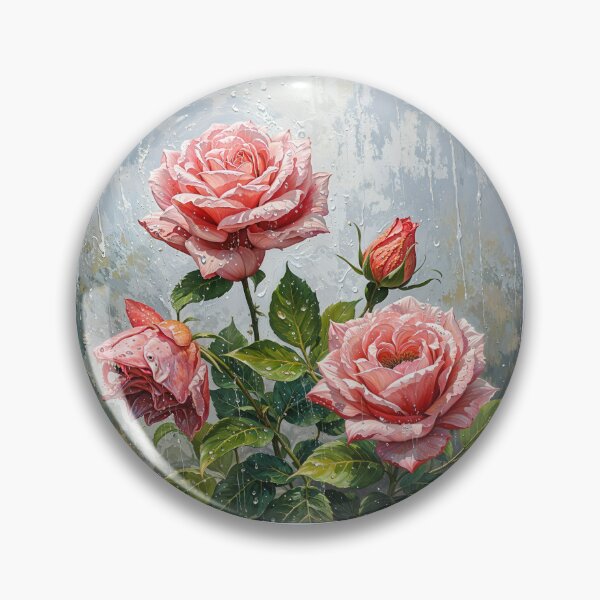 Item preview, painted pink roses in the rain designed and sold by ArcaneVisionArt.