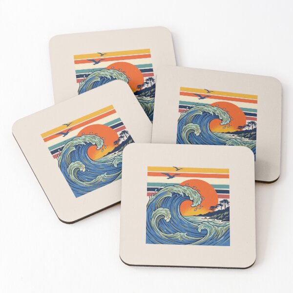 Item preview, The Great Retro Waveret - Scenic Coastal Shoreline designed and sold by dudelinart.