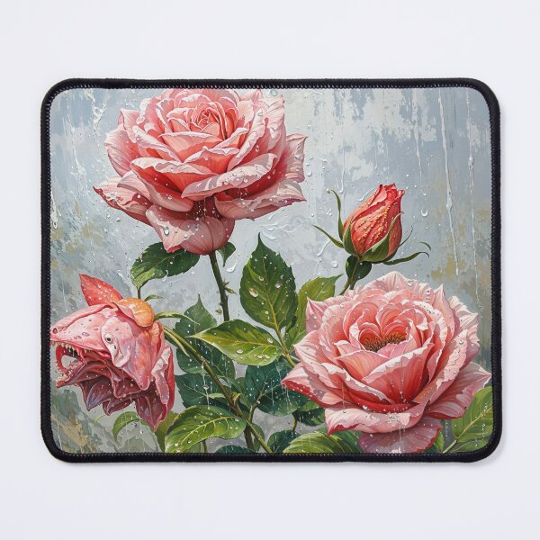 Item preview, painted pink roses in the rain designed and sold by ArcaneVisionArt.